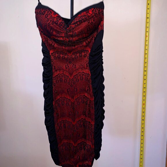 Frederick's of Hollywood Dresses & Skirts - FREDERICK'S of HOLLYWOOD red & black strapless bodycon dress, size small (S)
